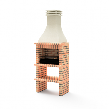 Bucatarii de vara Tuozi - Gratar pentru gradina Tuozi Barbecue Taos Plus din beton si otel, 76 × 58 × 214 cm