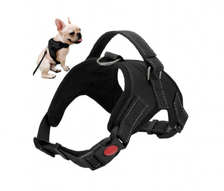 Ham pentru caine, ajustabil, PP si bumbac, negru, marimea S, max 22 kg [0]