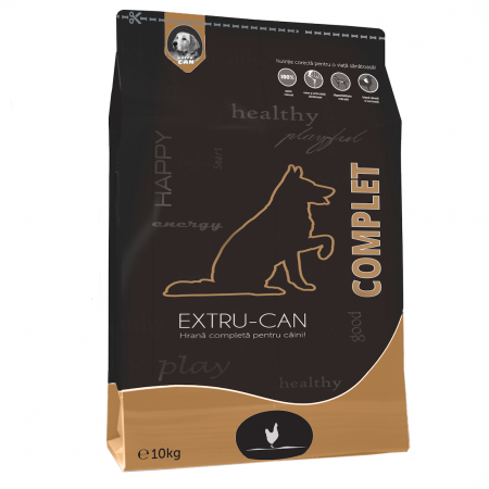 Hrana pentru animale - Hrana uscata cu pui pentru caini adulti, Extru Can Complet, 10 Kg