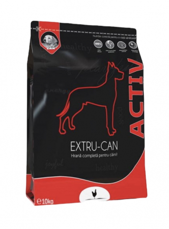 Hrana pentru animale - Hrană uscată pentru câini adulți foarte activi Extru Can, cu pui, 10 Kg