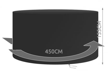 Husa de protectie neagra pentru scaun/fotoliu de gradina de tip ou, 450/155cm [3]