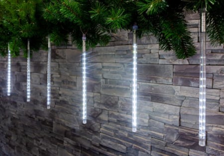 Instalatii de Craciun - Instalatie Craciun turturi, lumina rece, 240 led-uri, 2.5 m lungime, 230V, IP44, 8 programe