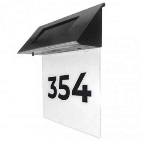 Lampa solara numar casa, MagicHome, 3 x numere 0-9, 1 x litere mici a-h, 18,5x5x19 cm [0]