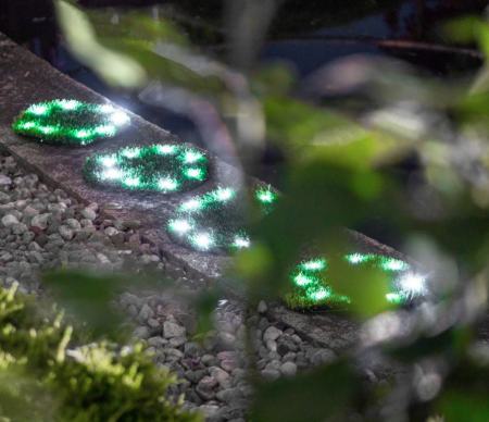 Lampa solara pentru gradina, 4 placi iarba, 4x 8 LED, AA, 24 cm [4]