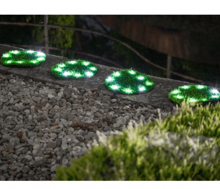Lampa solara pentru gradina, 4 placi iarba, 4x 8 LED, AA, 24 cm [3]