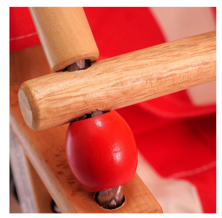 Leagan pentru copii, textil/lemn, rosu, max 70 kg, 36x24x45 cm [4]