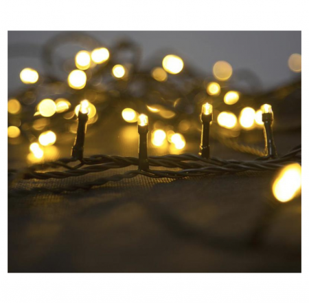 Instalatii de Craciun - Lumini de craciun pentru brad, 14 metri, 8 programe,lumina calda, 320 led-uri, ip44