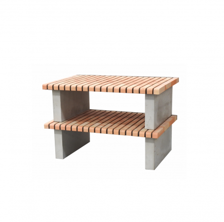 Mobilier gradina - Masa de lucru pentru gradina Paellera din beton si caramida, 120 × 80 × 80 cm