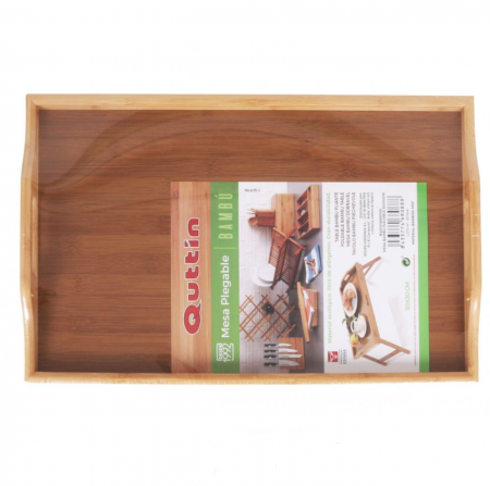 Masuta bambus, pentru servire la pat, lungime 50 cm x latime 30 cm, Quttin [1]