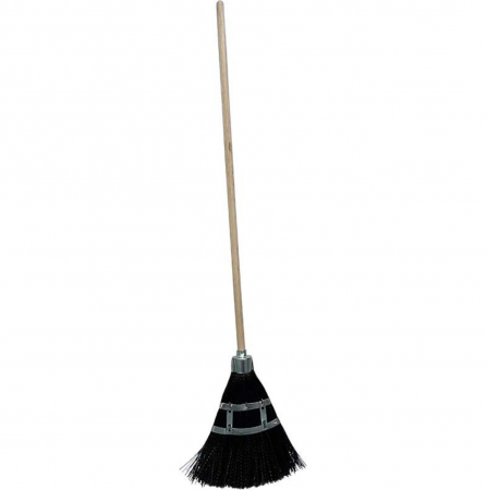 Curatenie - Matura cu fir de Nylon si ranforsari duble din metal, negru Piassava, lungime 144 cm
