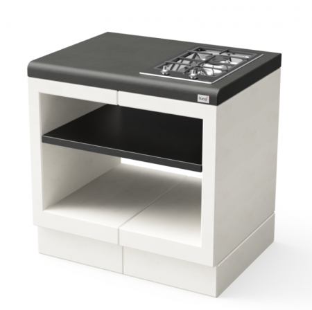 Mobilier gradina - Modul pentru gradina cu plita pe gaz Kitaway din beton si caramida, 84 × 63 × 71 cm