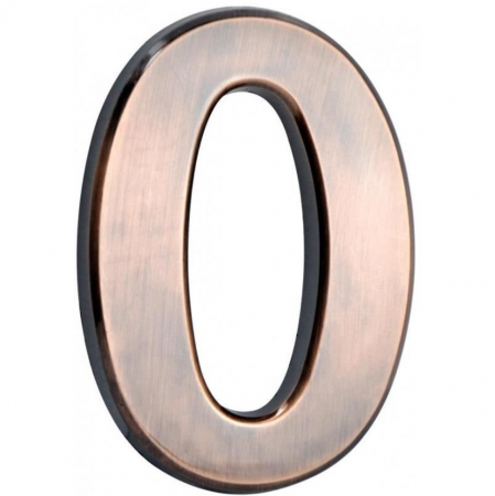 Usi si porti - Numar casa Strend Pro MagicHome, cifra 0, PVC, Bronz Antichizat, 70x100mm, 3D