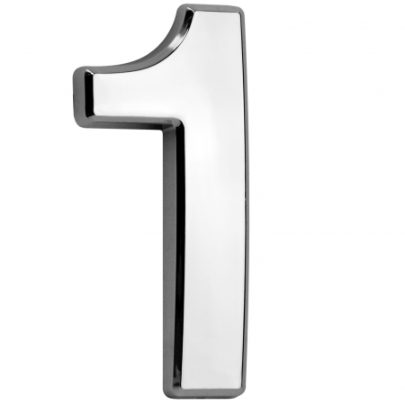 Accesorii usi - Numar casa Strend Pro MagicHome, cifra 1, PVC, Argintiu, 70x100mm