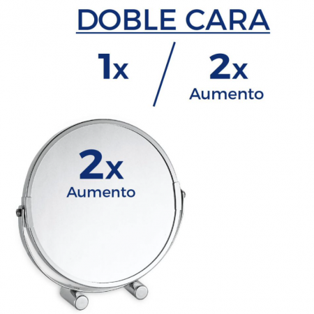 Oglinda cosmetica cu lupa 2X, Confortime, 18.5x3.9x18.5cm [1]