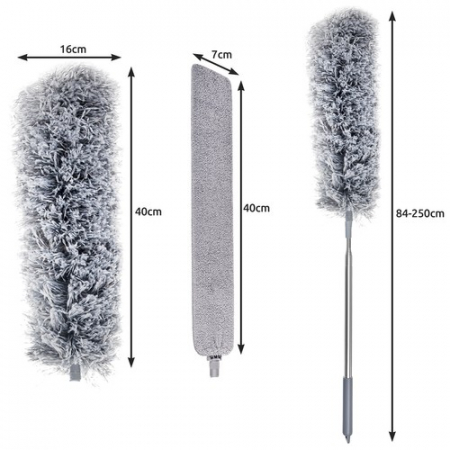 Pamatuf microfibra telescopic 2.5m. cu doua capete, pentru zone greu accesibile [13]
