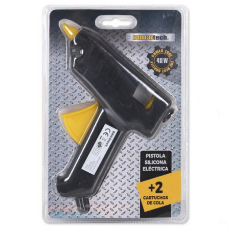 Pistoale de lipit - Pistol de lipit cu silicon cald,40 W, Bricotech + 2 batoane de silicon