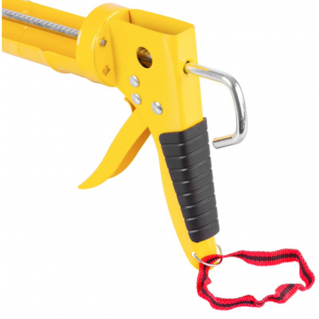 Pistol pentru silicon, metalic, galben, profesional, 225mm, Strend Pro [3]