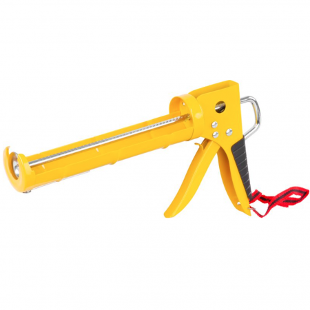 Pistol pentru silicon, metalic, galben, profesional, 225mm, Strend Pro [0]