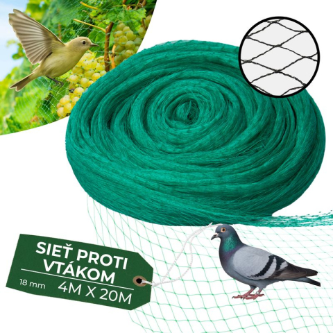 Plasa pvc contra pasarilor, verde, 4x20 m, Strend Pro [6]