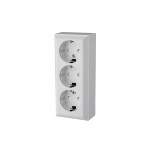 Constructii - Priza de retea cu impamantare, 230V, 3 socluri, IP20, de interior, Home