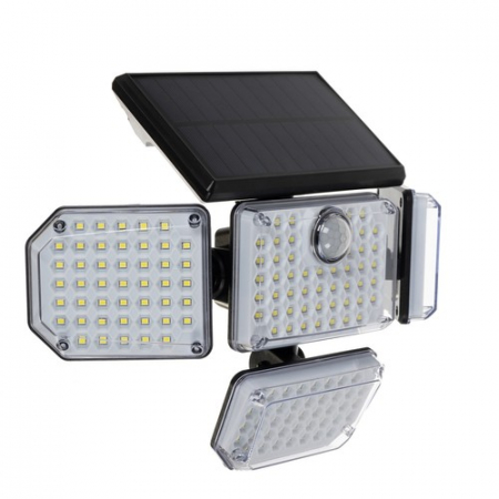 Proiector led 9W cu panou solar si baterie de 2400mAh, IP65, 171 leduri, 20x29x10 cm, Izoxis [1]