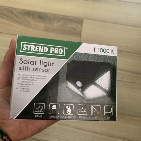 Lampa solara Strend Pro SL6251, 100x LED, cu senzor de miscare, 200 lm, lumina rece [1]