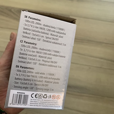 Lampa solara Strend Pro SL6251, 100x LED, cu senzor de miscare, 200 lm, lumina rece [2]