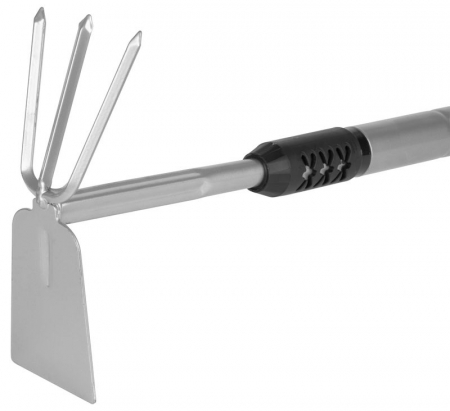 Unelte gradinarit - Sapaliga, plata, cu coada telescopica, 3 dinti, 18x118 cm