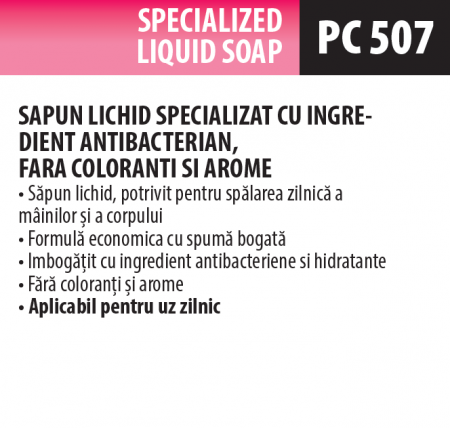 Săpun lichid specializat cu ingredient antibacterian, fără coloranți și arome, 5 litrii, Medix Professional [1]