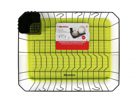 Uscator de vase cu tavita si suport pentru tacamuri, Quttin, 45x35x13 cm [1]