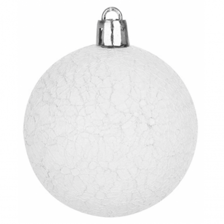 Set 10 globuri pentru bradul de Craciun, albe, MagicHome, diametru 6 cm [1]