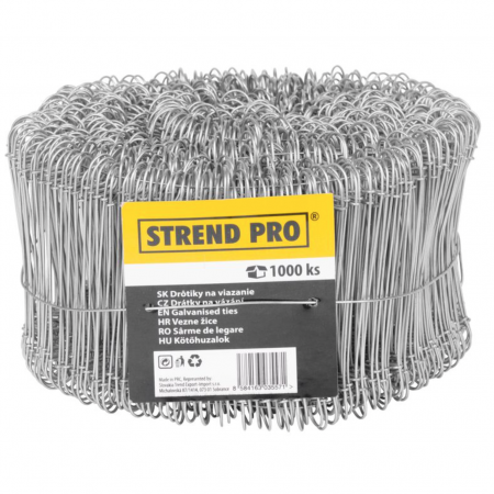 Sarma constructii - Set 1000 bucle de sarma, pentru legat otel beton, 1.1x160 mm