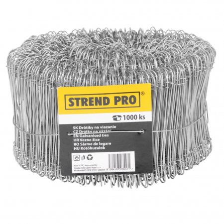 Sarma constructii - Set 1000 bucle de sarma, pentru legat otel beton, 1.1x120 mm