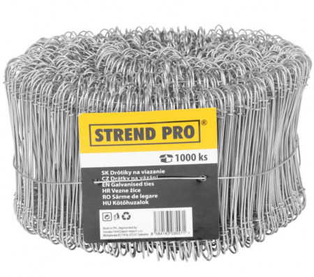 Sarma constructii - Set 1000 bucle de sarma, pentru legat otel beton, 1.1x140 mm