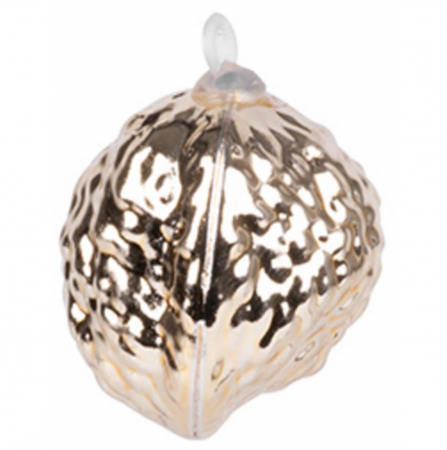 Set 16 globuri pentru bradul de craciun in forma de nuci de aur, 3 cm diametru, MagicHome [1]