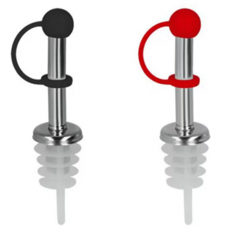 Set 2 dopuri cu picurator pentru ulei si otet din otel inoxidabil, Quttin [0]