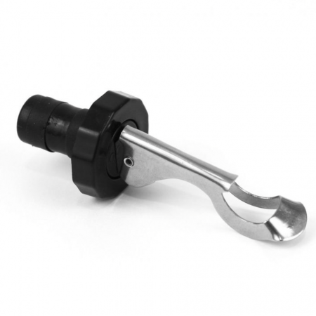 Set 2 dopuri pentru sticlele de vin din cauciuc si inox, Wooow, negru [0]