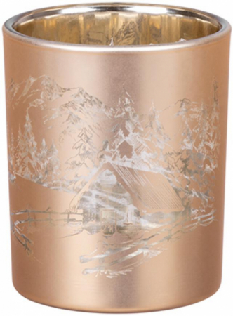 Suporturi lumanari - Set 2 suporturi de lumanare decorativ pentru craciun, MagicHome, 6x7x25 cm