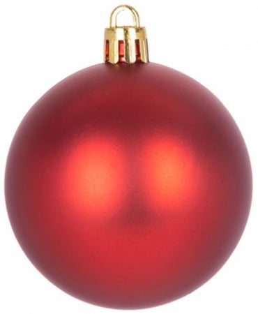 Set 20 globuri pentru bradul de Craciun cu ambalaj festiv, diametru 6 cm, rosii, material plastic, MagicHome [3]
