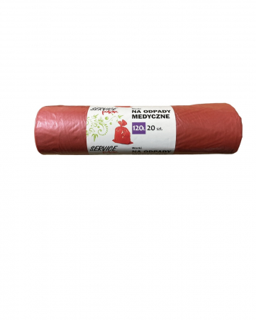 Saci gunoi - Set 20 saci menajeri, Stella, 120 L, Rosu