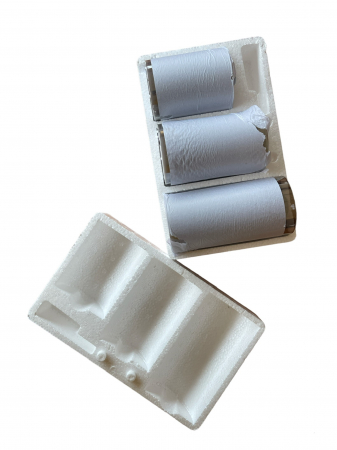 Set 3 lumanari cu led din ceara cu suport de stcla si efect de flacara, 3xAAA, MagicHome [5]