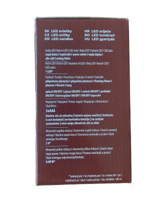 Set 3 lumanari cu led din ceara cu suport de stcla si efect de flacara, 3xAAA, MagicHome [4]