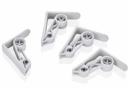Set 4 cleme/clipsuri pentru fixarea fetei de masa, Privilege, Albe [0]