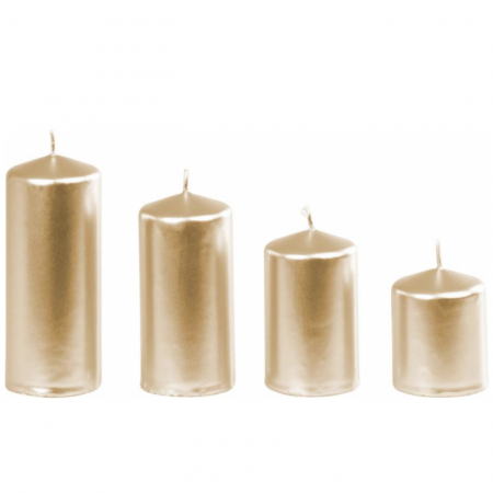 Set 4 lumanari aurii inaltime 60/80/100/120 mm, diametru 48 mm, MagicHome [0]