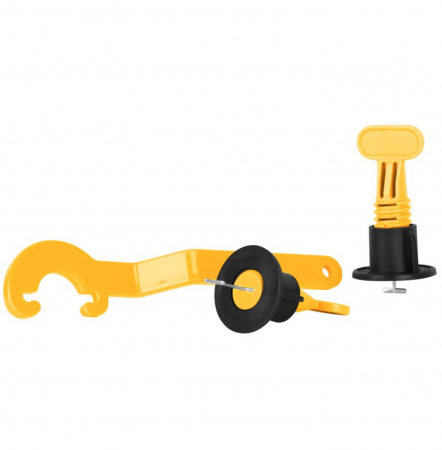 Accesorii gresie si faianta - Set 50 tije refolosibile profesionale, din otel, corp galvanizat din ABS, pentru rost de 1.5 mm, sistem nivelare gresie si faianta, Strend pro