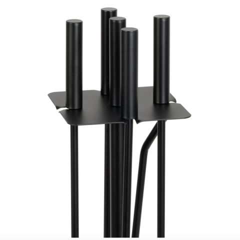 Set accesorii șemineu Strend Pro, 5 piese, negru, 81 cm [1]