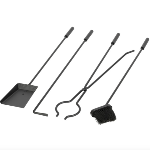Set accesorii șemineu Strend Pro, 5 piese, negru, 81 cm [2]