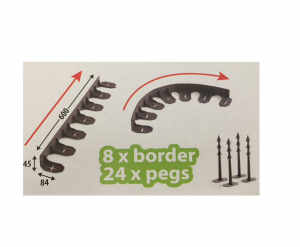 Set bordura pentru delimitare gradina Strend Pro Garden Border 0645, lungime totala 4.8 m [1]