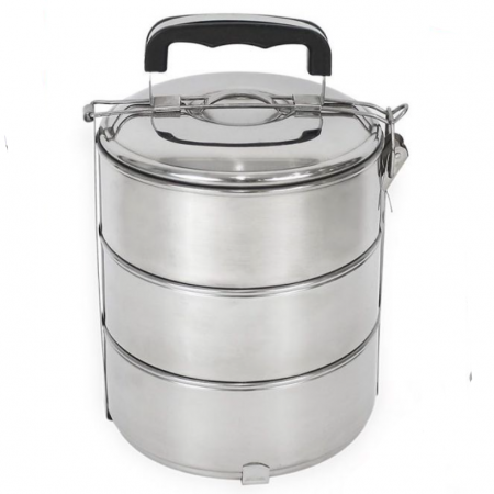 Set de 3 Cutii pentru Pranz Privilege Otel inoxidabil Stivuibil [0]