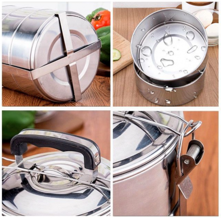 Set de 3 Cutii pentru Pranz Privilege Otel inoxidabil Stivuibil [4]